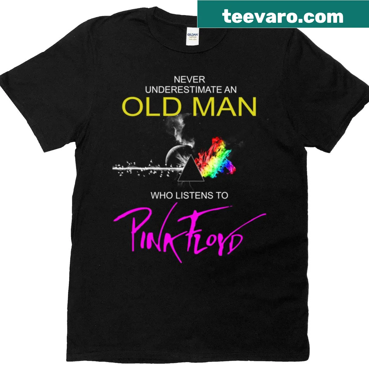 Pink Floyd fan tribute t-shirt — on a men's t-shirt