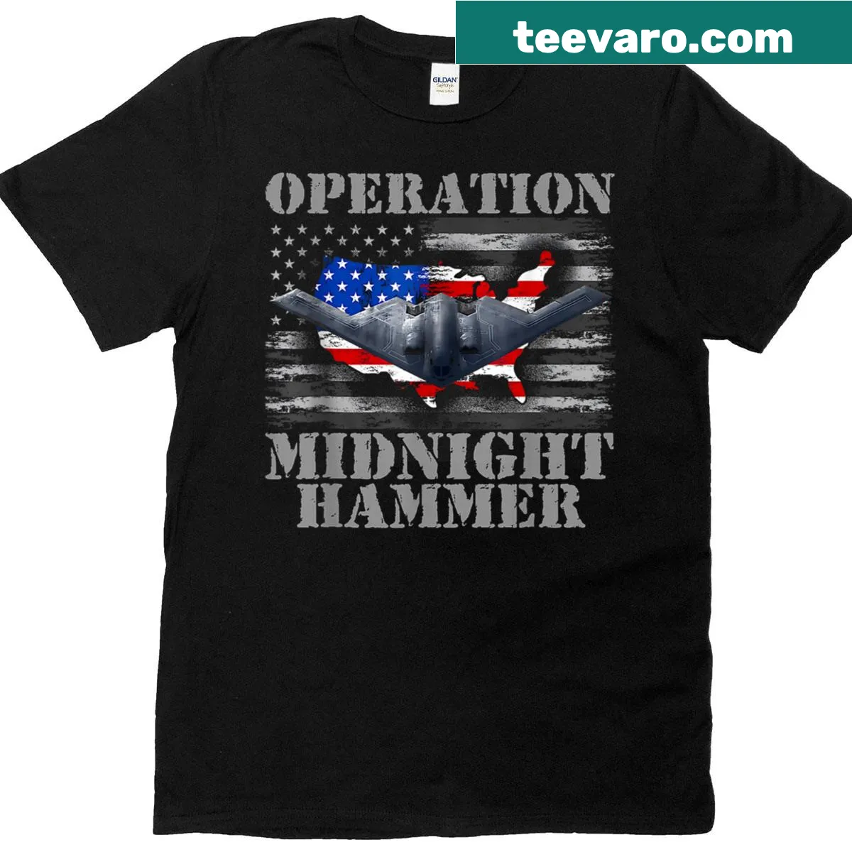 Intriguing T-shirt featuring the title 'Operation Midnight Hammer'. — on a men's t-shirt