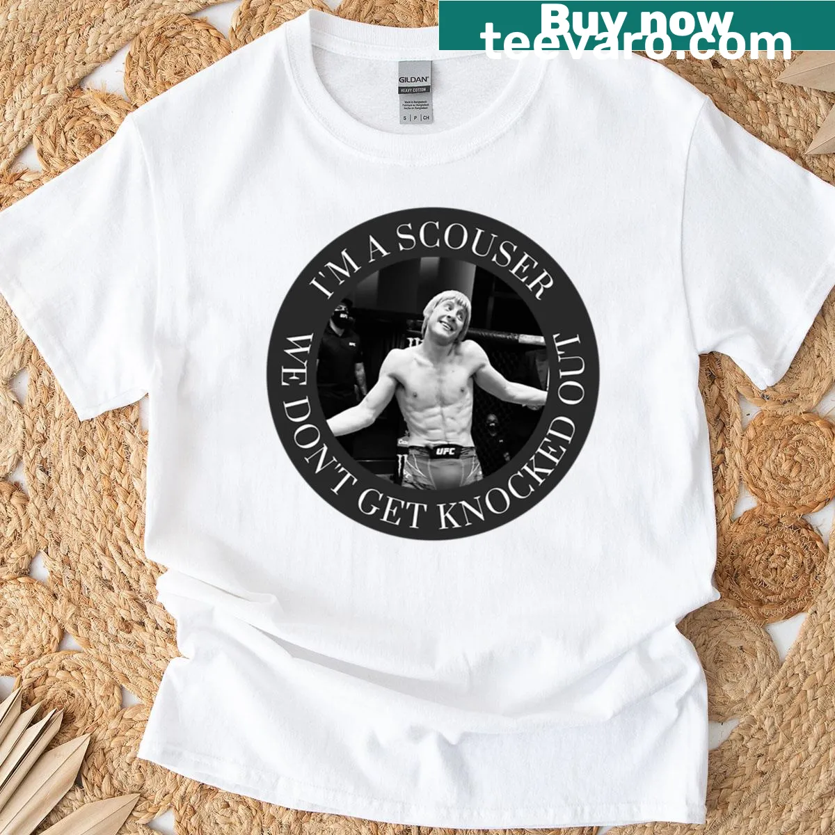 Tribute t-shirt for Paddy Pimblett — on a men's t-shirt