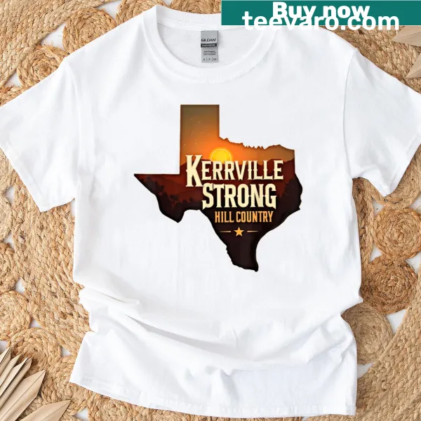 Sentimental typography t-shirt supporting Kerrville, Texas