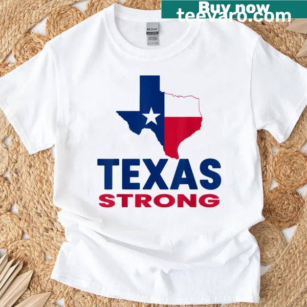 Vintage-style T-shirt with retro typography saying 'Pray For Texas'