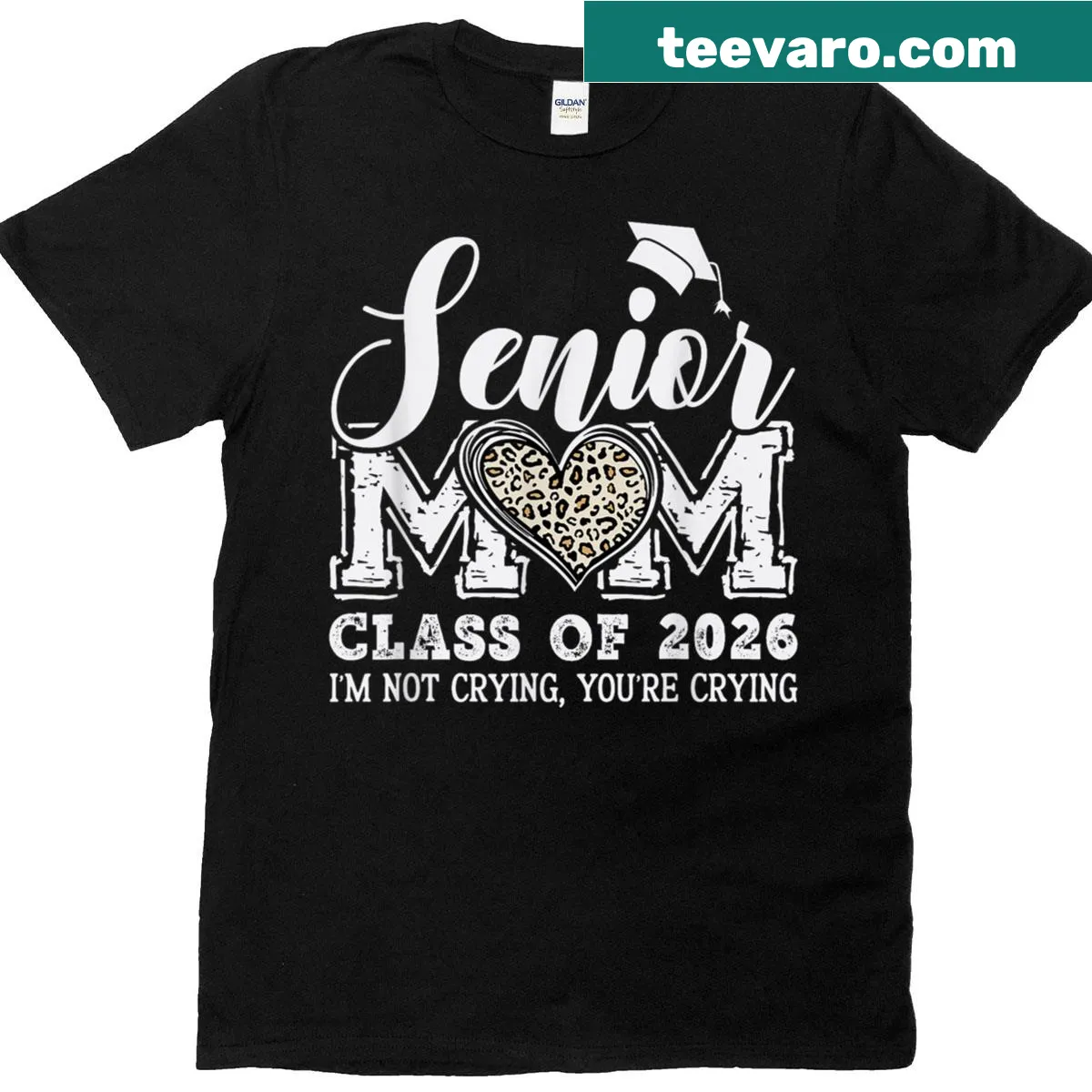 T-shirt with 'Senior 2026' text for proud moms of graduates — on a men's t-shirt