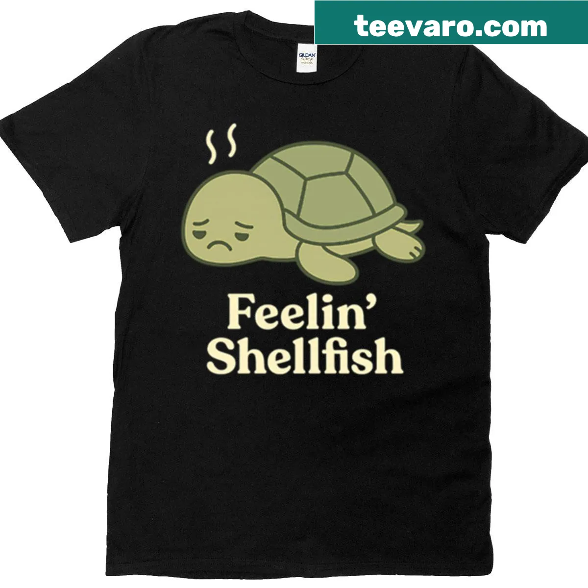 Whimsical turtle graphic for a relaxed mood T-shirt — on a men's t-shirt