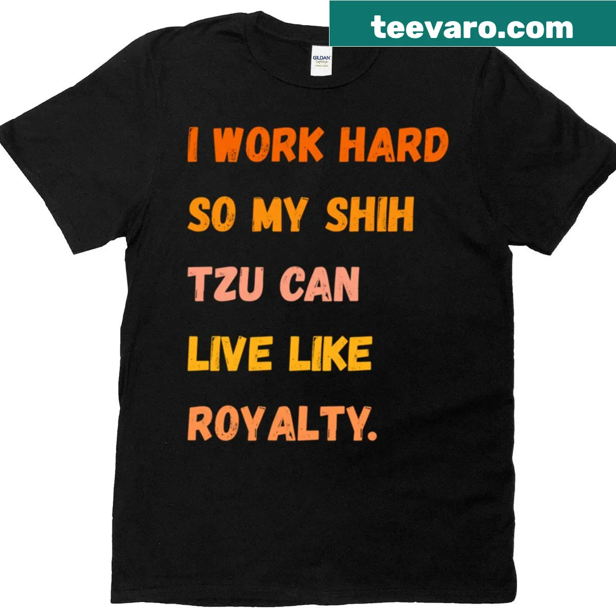 Funny t-shirt design featuring a Shih Tzu theme — on a men's t-shirt