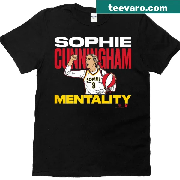 T-shirt featuring Sophie Cunningham's name and 'Mentality' for women's basketball
