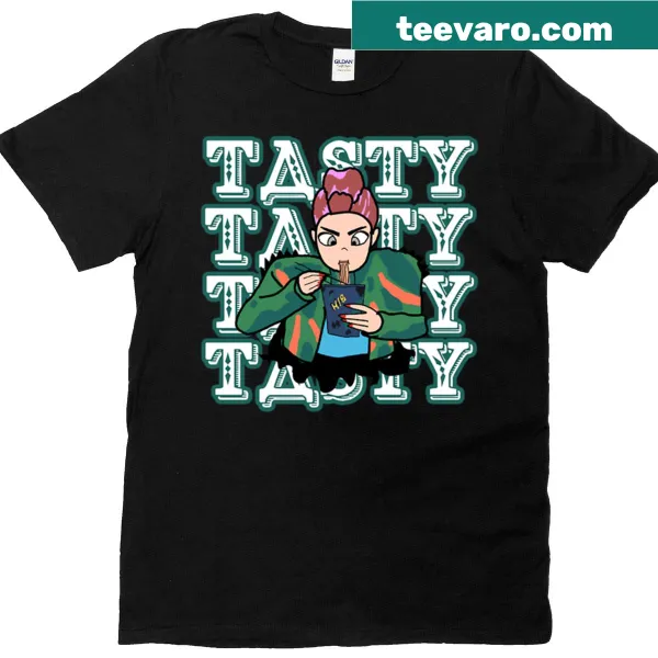 T-shirt with 'Tasty Overload' text design