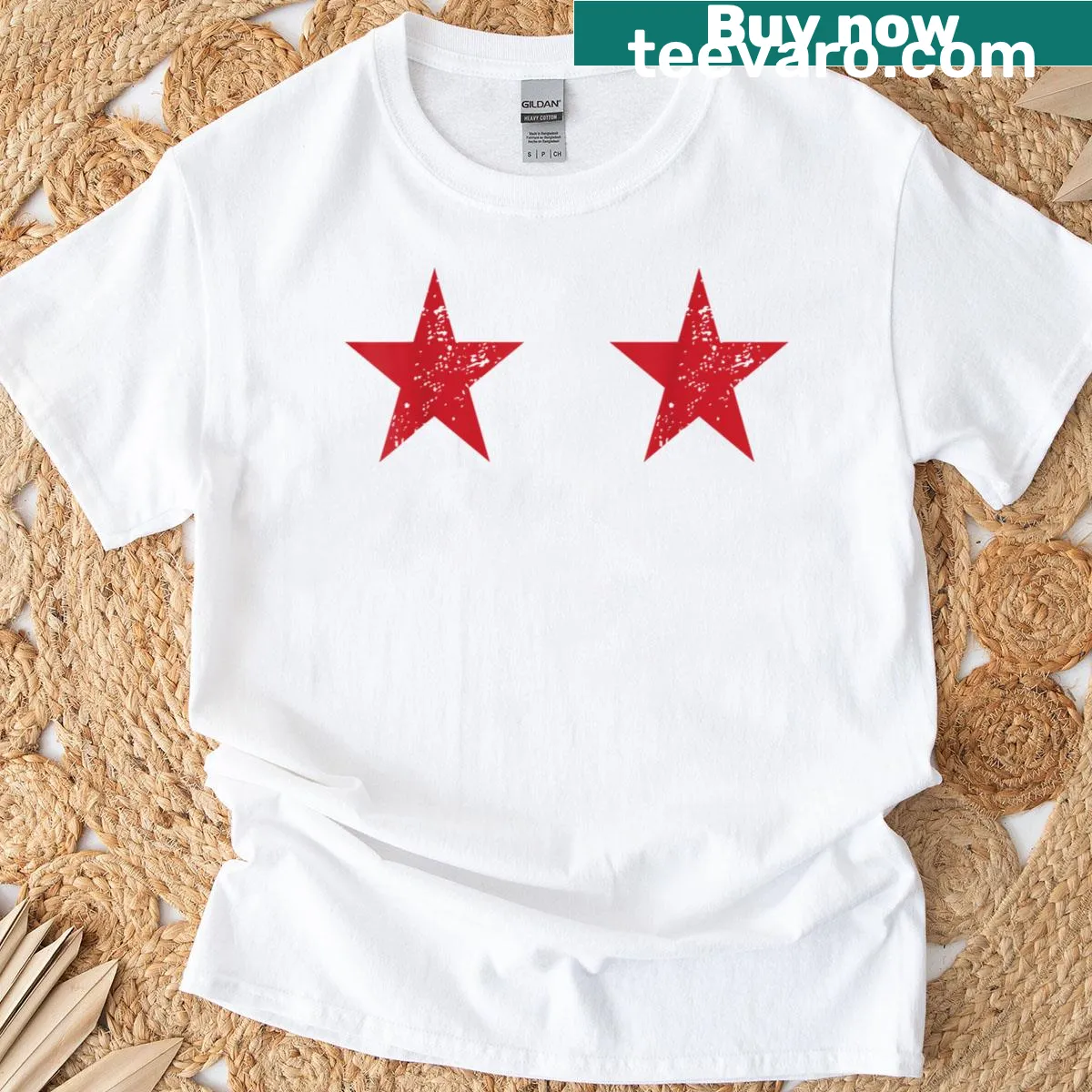 Vintage-style Texas cowboy design with stars and rodeo theme — on a men's t-shirt