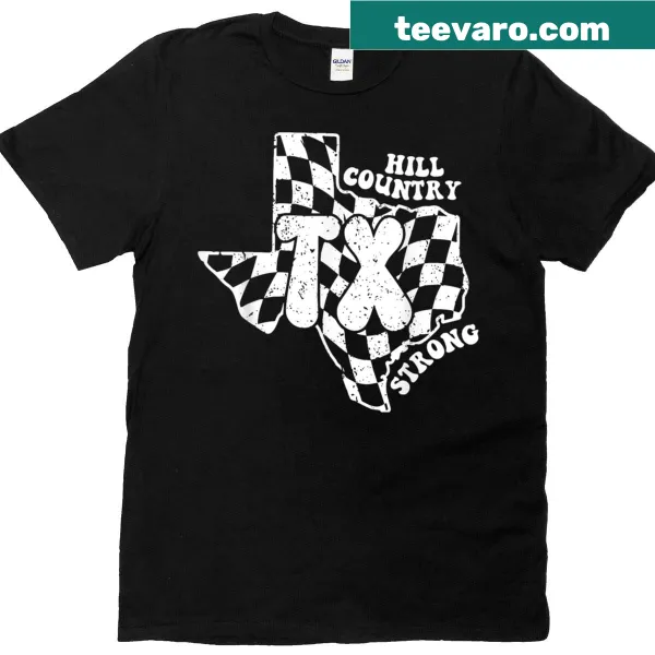 Vintage-style Texas Strong T-shirt with 'Pray For Texas Camp Mystic 2025'