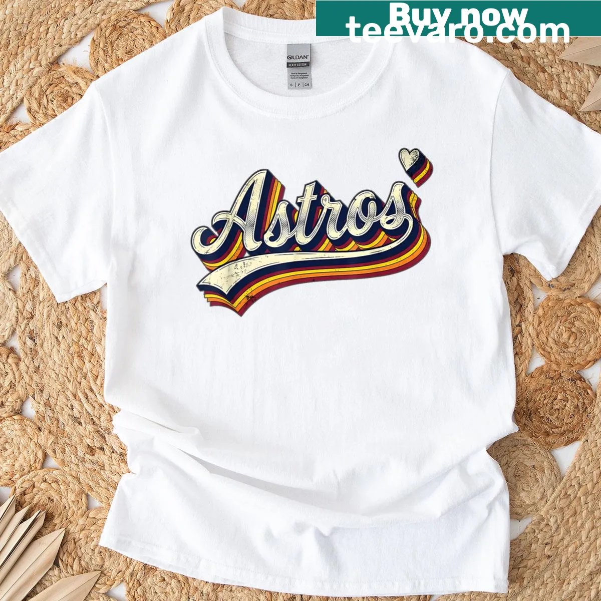 Retro Astros throwback t-shirt for fans of all ages — on a men's t-shirt