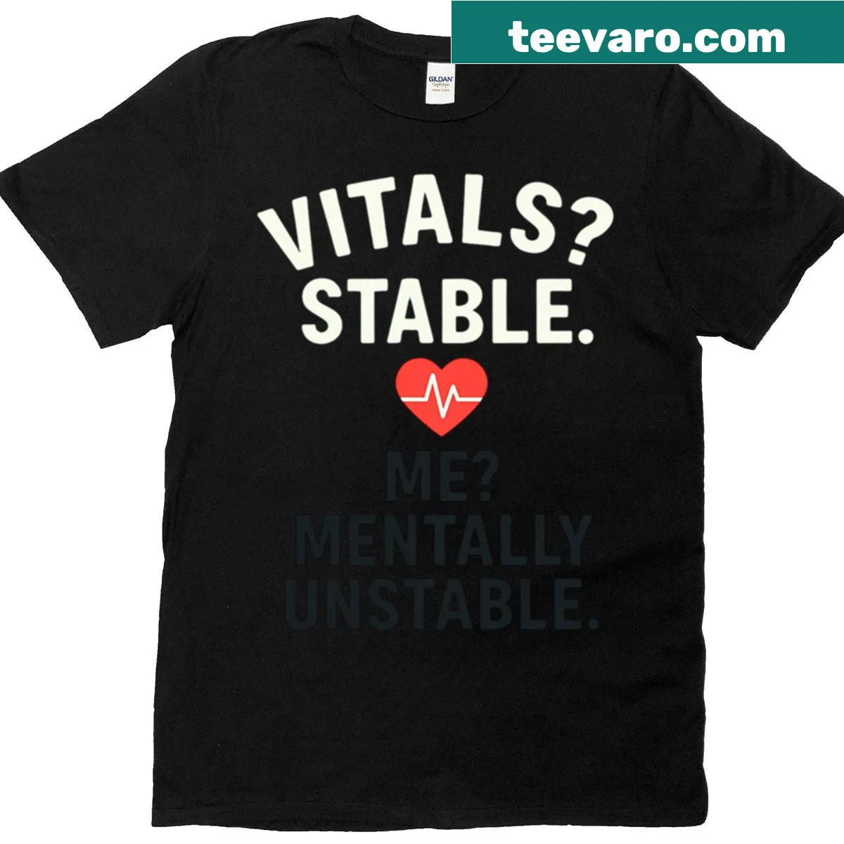 Funny nurse burnout quote shirt for ICU RNs — on a men's t-shirt