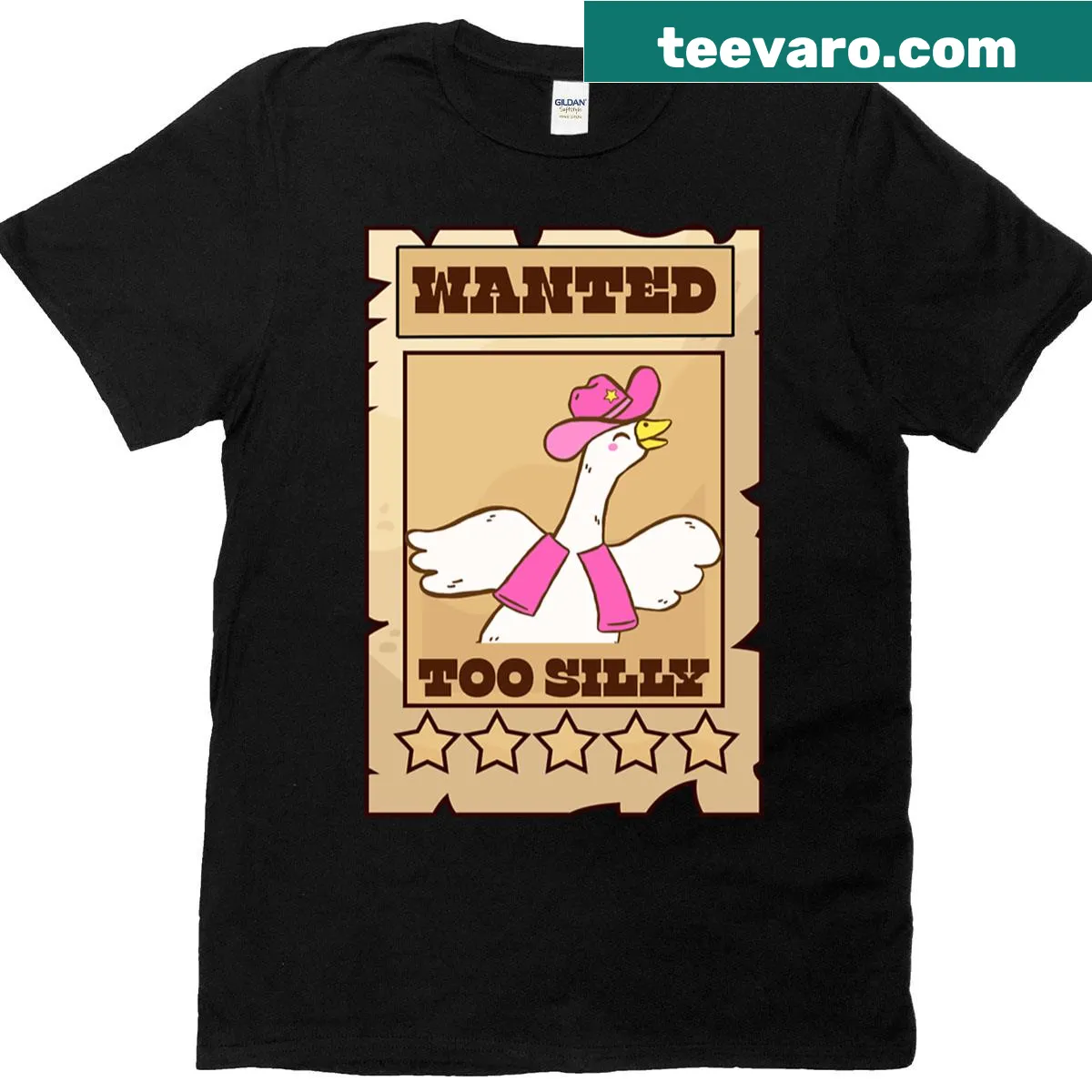 Cute silly goose t-shirt with a funny phrase for bird lovers — on a men's t-shirt