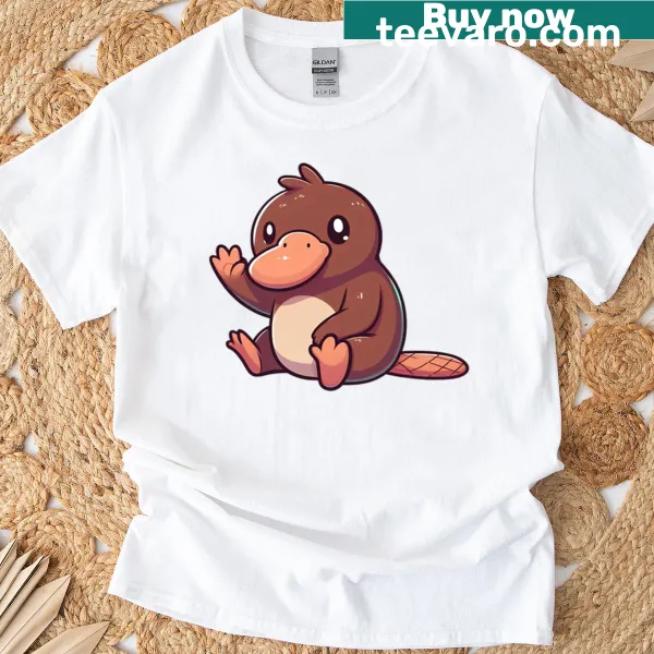 Cartoon platypus graphic t-shirt