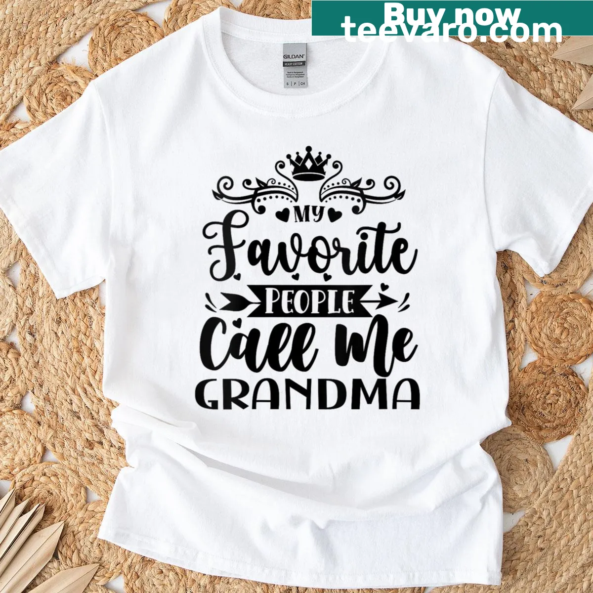 Sentimental grandma graphic on a women's Mother's Day tee — on a men's t-shirt