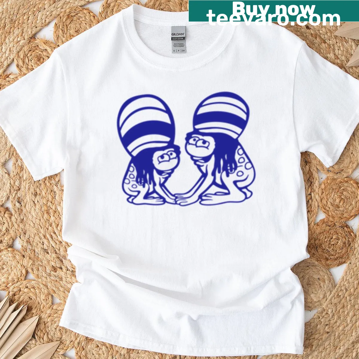 Cartoon frogs in reggae hats on a music-themed t-shirt — on a men's t-shirt