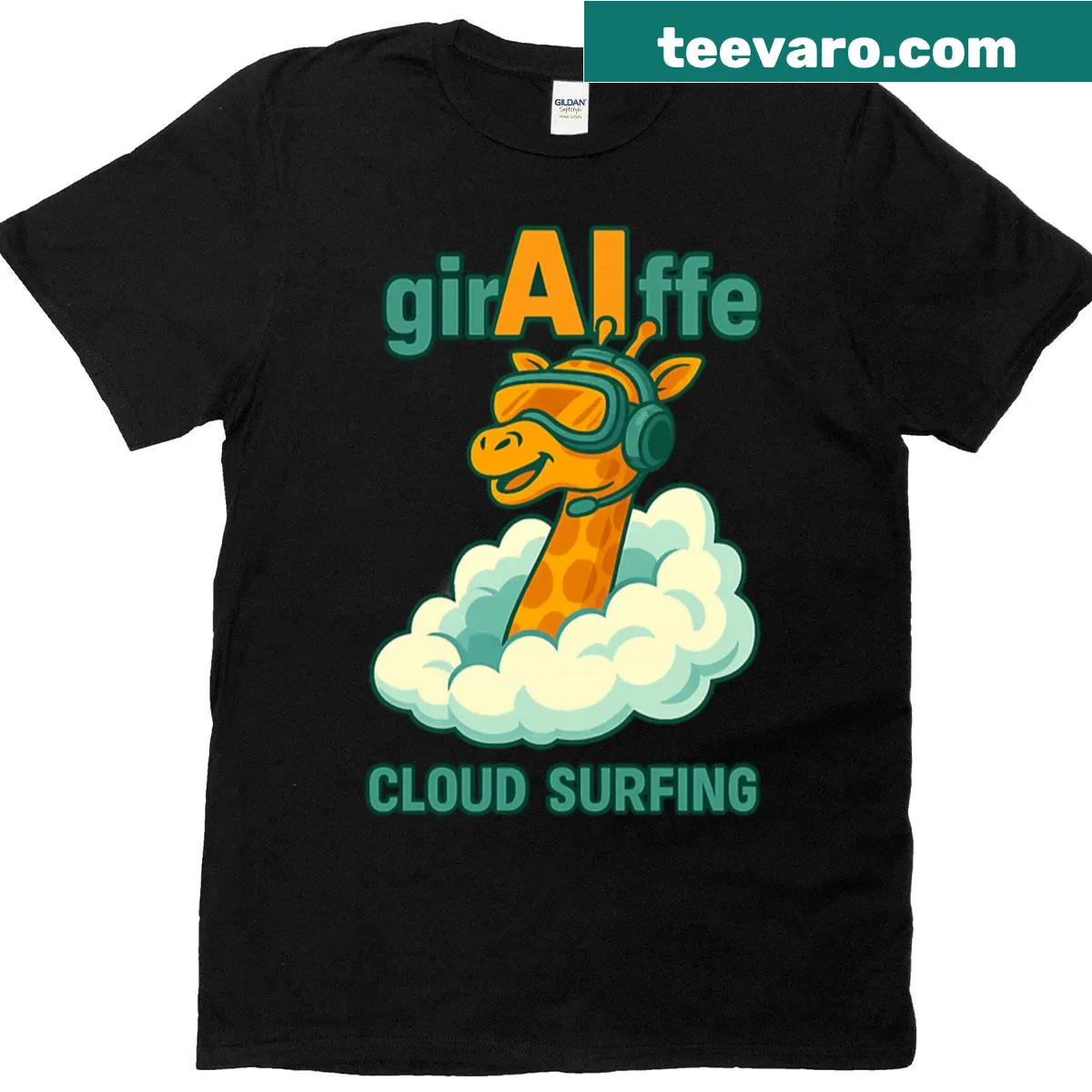 Cartoon T-shirt with a playful alligator and Alcatraz theme — on a men's t-shirt