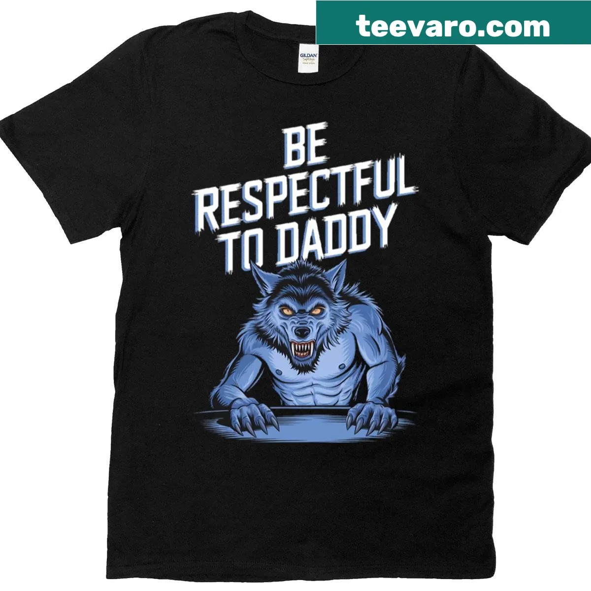 Alpha wolf graphic t-shirt featuring a detailed illustration of a wolf — on a men's t-shirt
