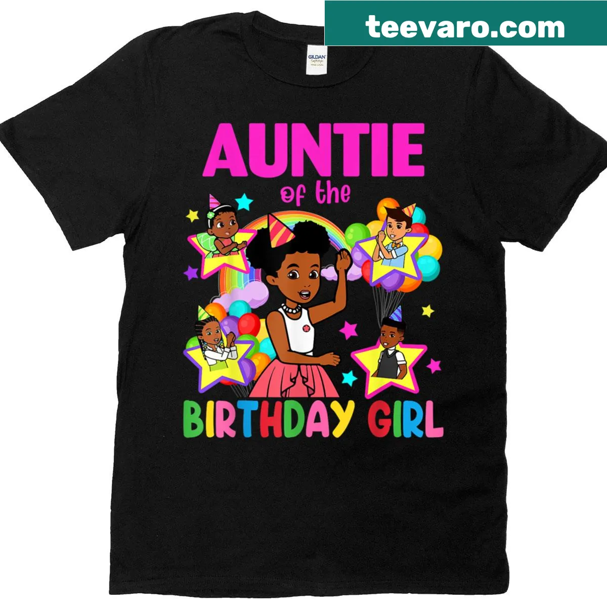Birthday themed t-shirt for Auntie of Gracie — on a men's t-shirt