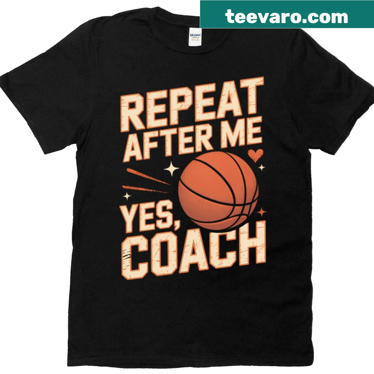 Funny basketball coaching t-shirt with humorous text — on a men's t-shirt