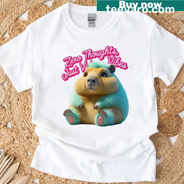 T-shirt with illustration of a chill capybara