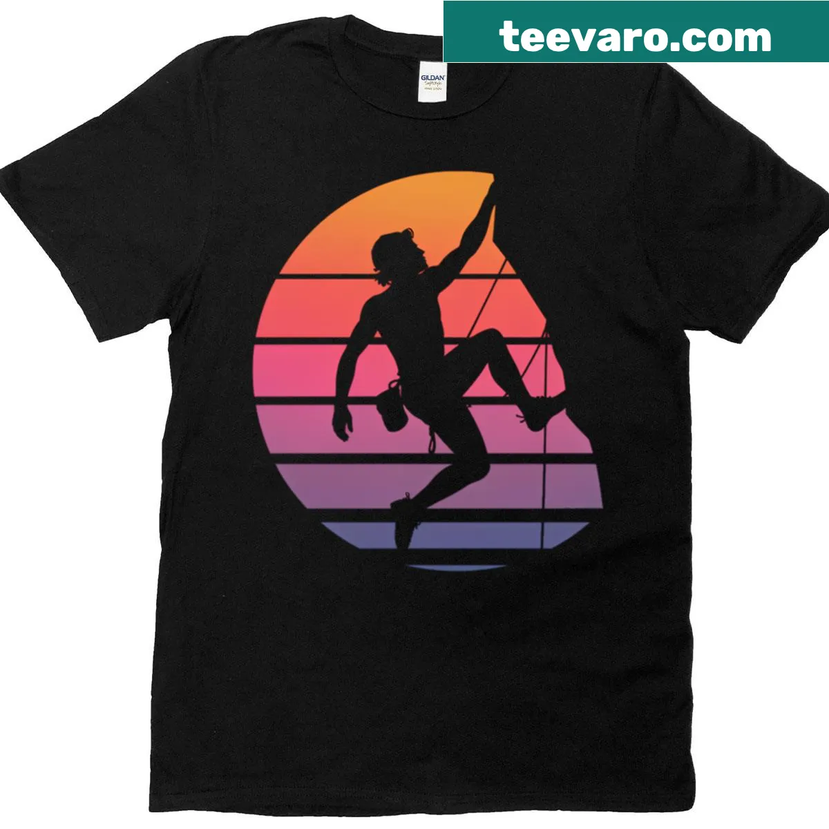 Funny typography design for rock climbing lovers T-shirt — on a men's t-shirt