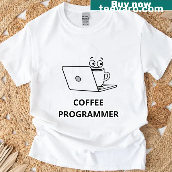 Minimalist T-shirt with the phrase 'Code Coffee Repeat'
