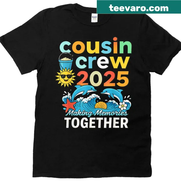Matching cousin crew t-shirt for summer vacation family trips.