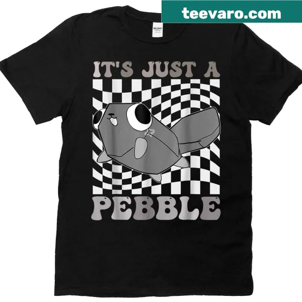 Funny cartoon birthday pebble graphic on T-shirt