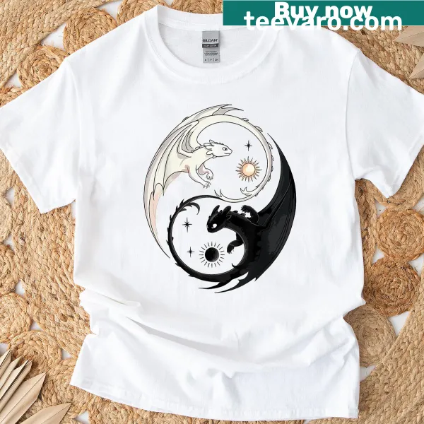 Funny graphic T-shirt with a whimsical dragon illustration