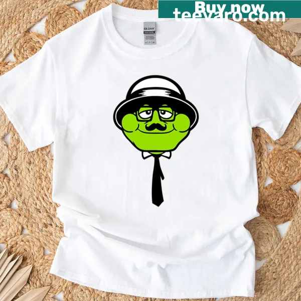Gentleman frog in a top hat and tie illustration on t-shirt