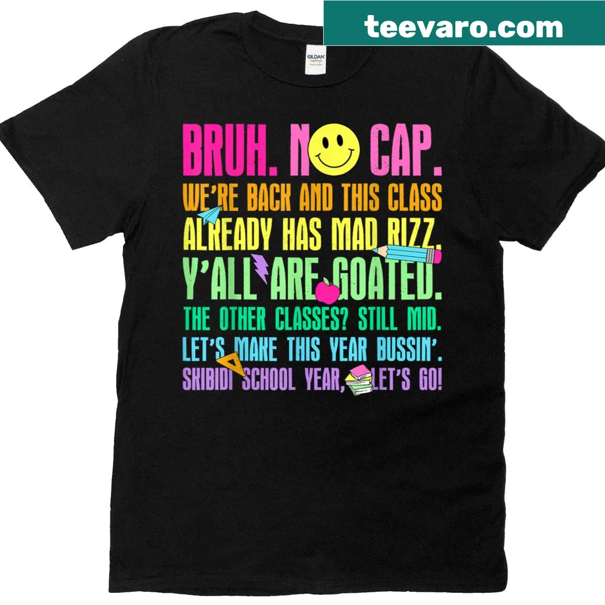 Back-to-school shirt with funny text for kids — on a men's t-shirt