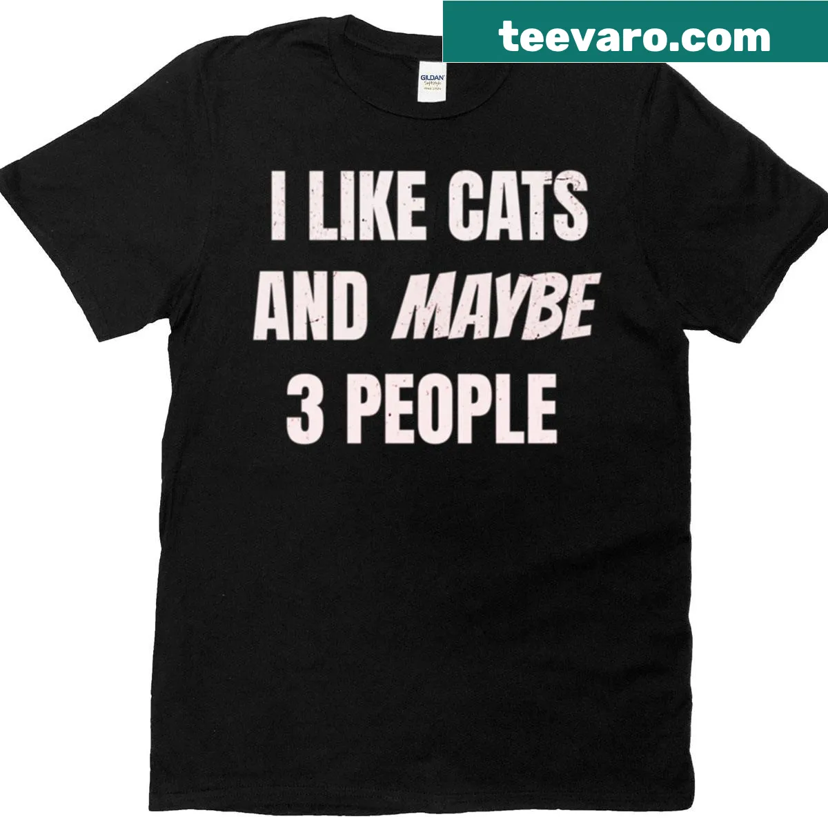 T-shirt featuring a humorous graphic designed for cat lovers — on a men's t-shirt