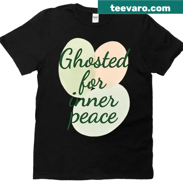 Humorous pastel quote on introversion 'Ghosted For Inner Peace'