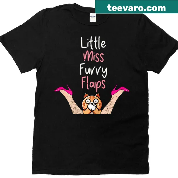 Humorous women's t-shirt with 'Inappropriate Little Ms Furry Cat' phrase
