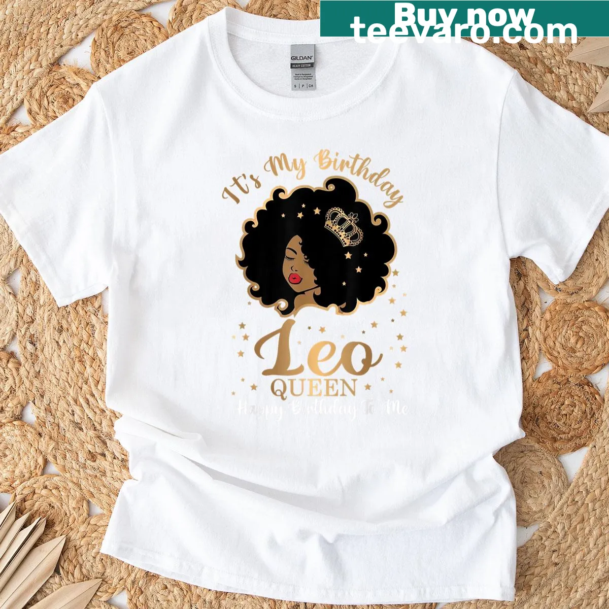 Birthday t-shirt for Leo queens with proud typography — on a men's t-shirt