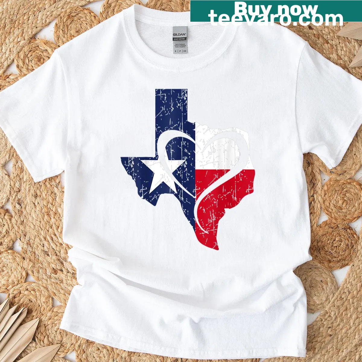 T-shirt featuring 'Kerr County Strong' and 'Pray For Texas' text — on a men's t-shirt