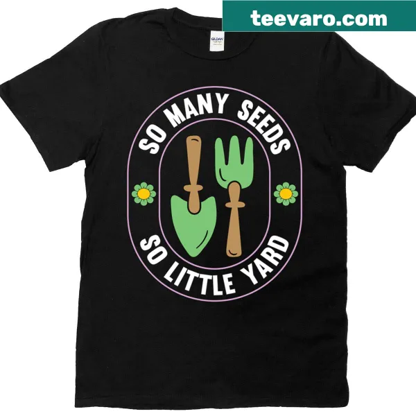 Whimsical gardening t-shirt with funny text for lawn care enthusiasts