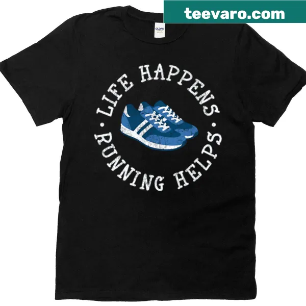 Inspirational running graphic T-shirt with motivational text