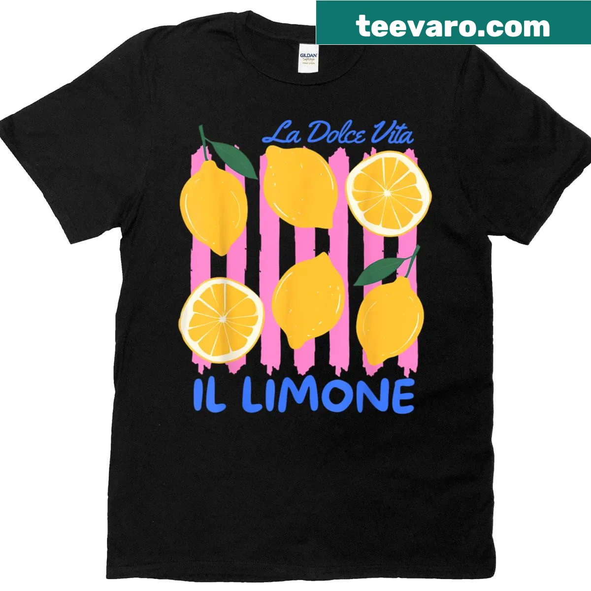 Illustrated Limoncello design on a T-shirt celebrating Italian culture — on a men's t-shirt