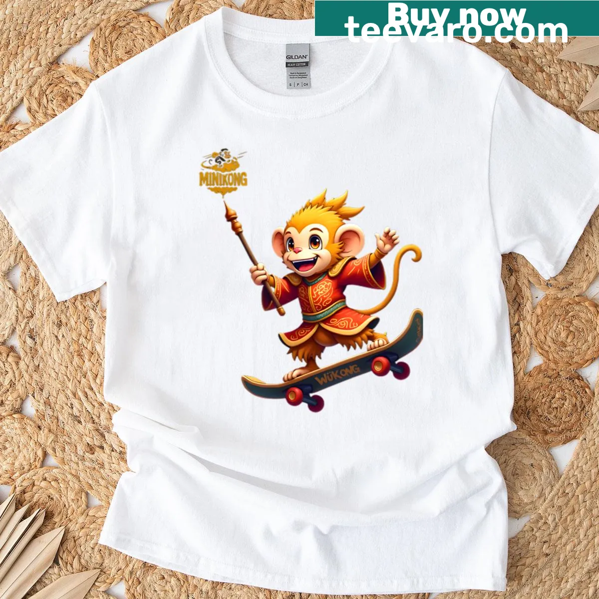 Oversized retro biker-themed t-shirt with street art design — on a men's t-shirt