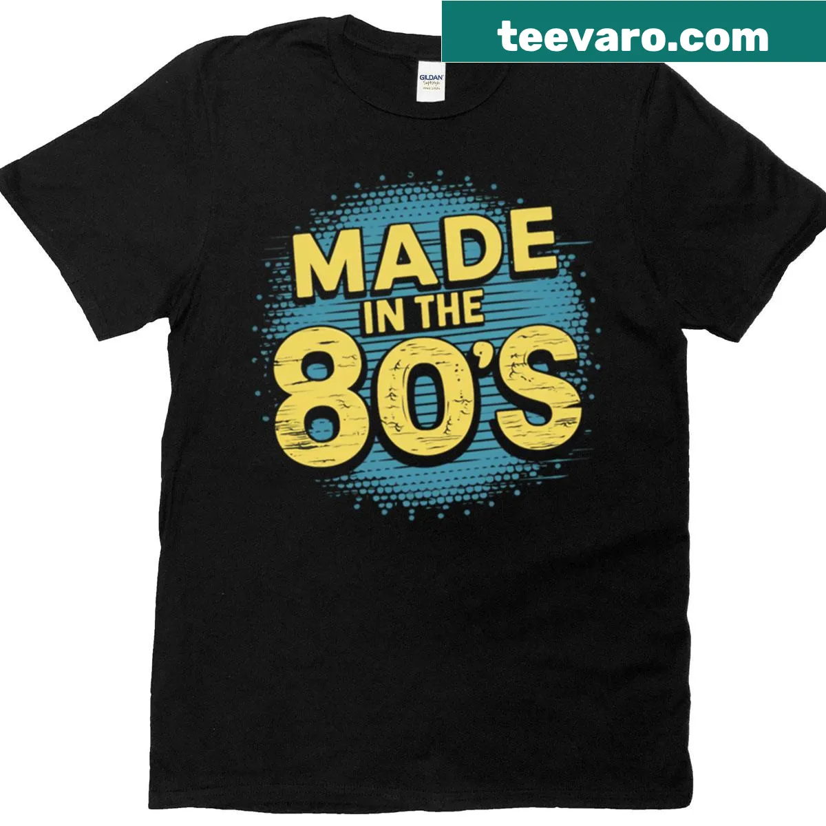 Retro 'Made In The 80s' T-shirt celebrating 1980s nostalgia — on a men's t-shirt