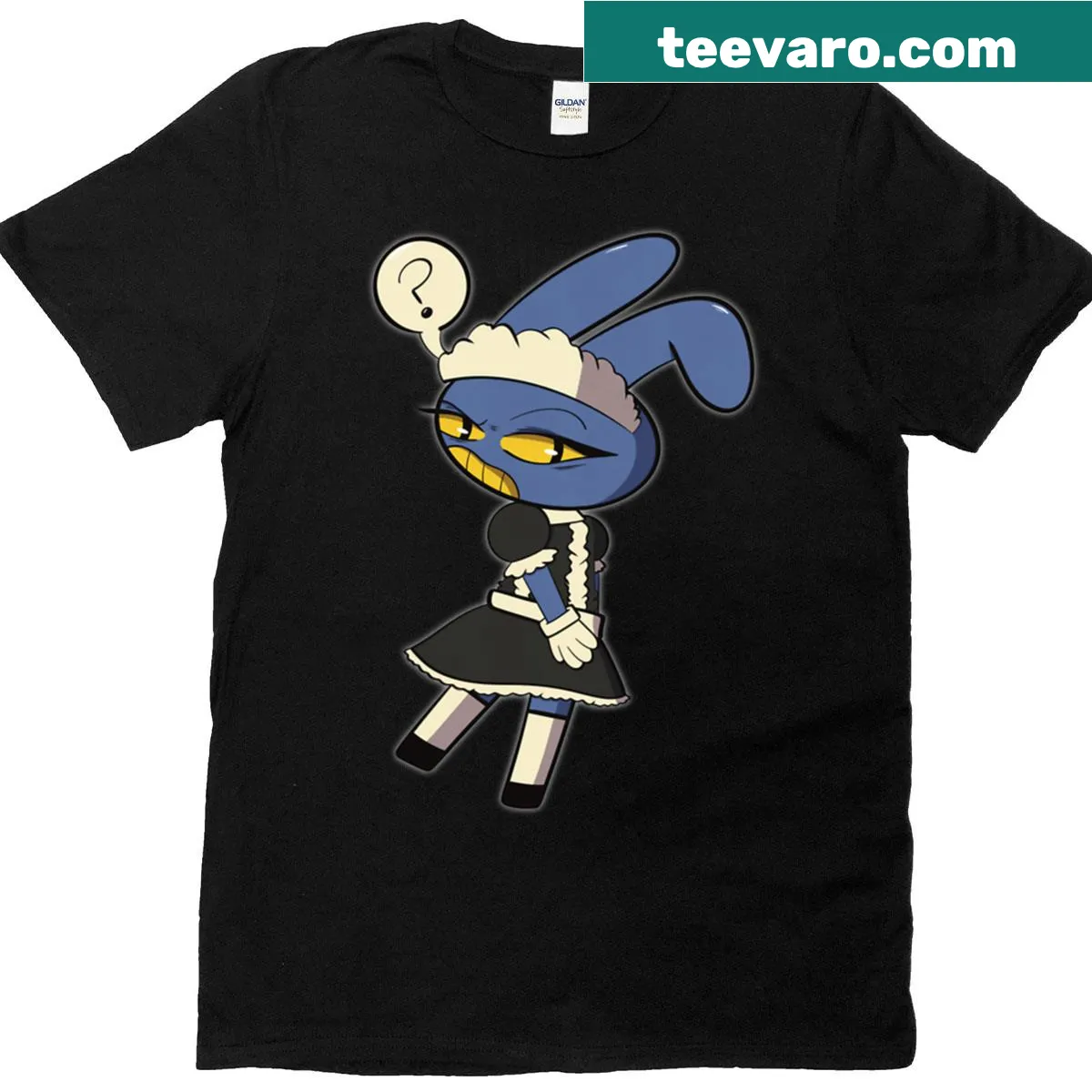 Maid Jax t-shirt with humorous text — on a men's t-shirt