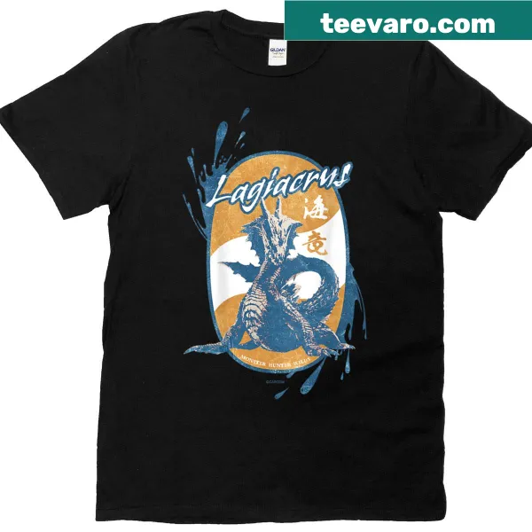 Monster Hunter T-shirt featuring the Lagiacrus character