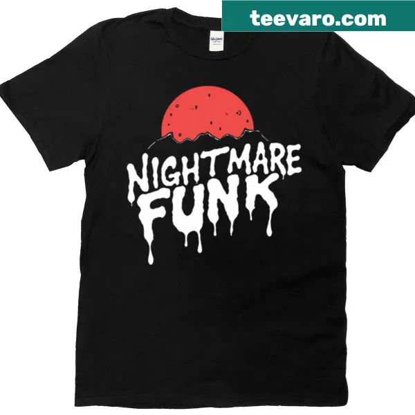 Horror-themed t-shirt with Nightmare Funk design