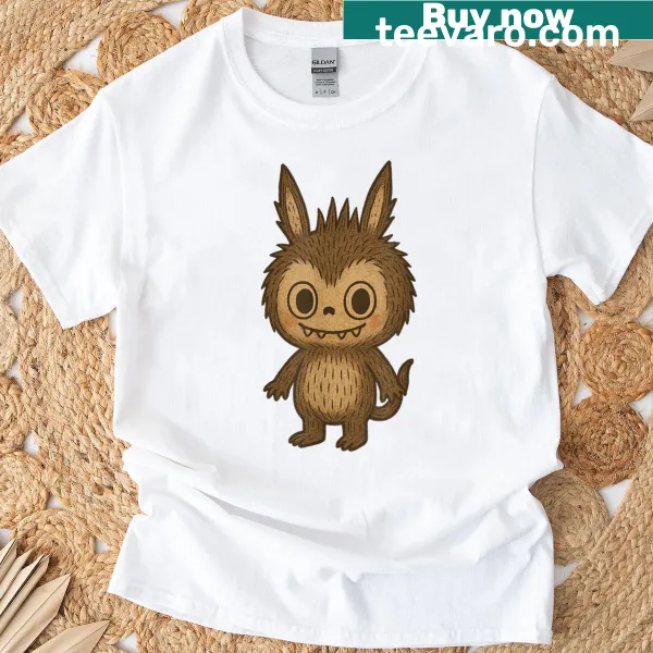 Illustrated Bubu character T-shirt from the Playful Creature Collection