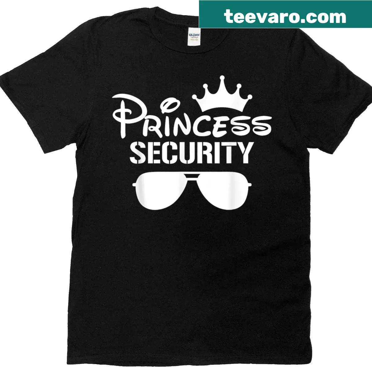 Princess Security graphic with retro glasses on a t-shirt — on a men's t-shirt