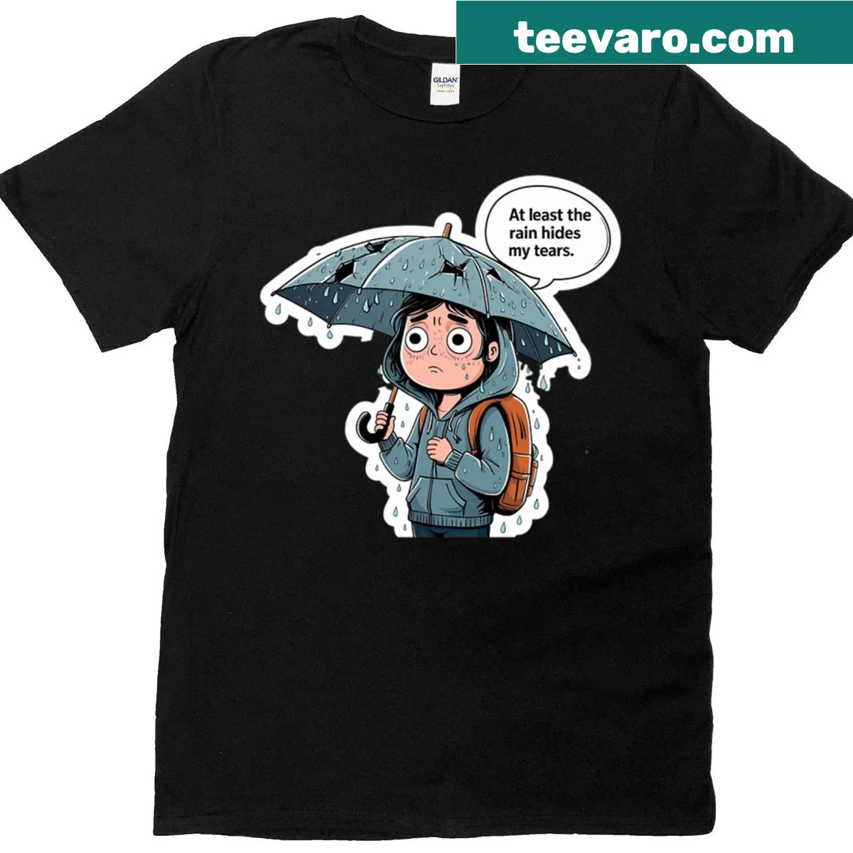 Thoughtful text on emotional resilience T-shirt — on a men's t-shirt