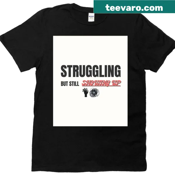 Oversized tee with a motivational burnout quote design