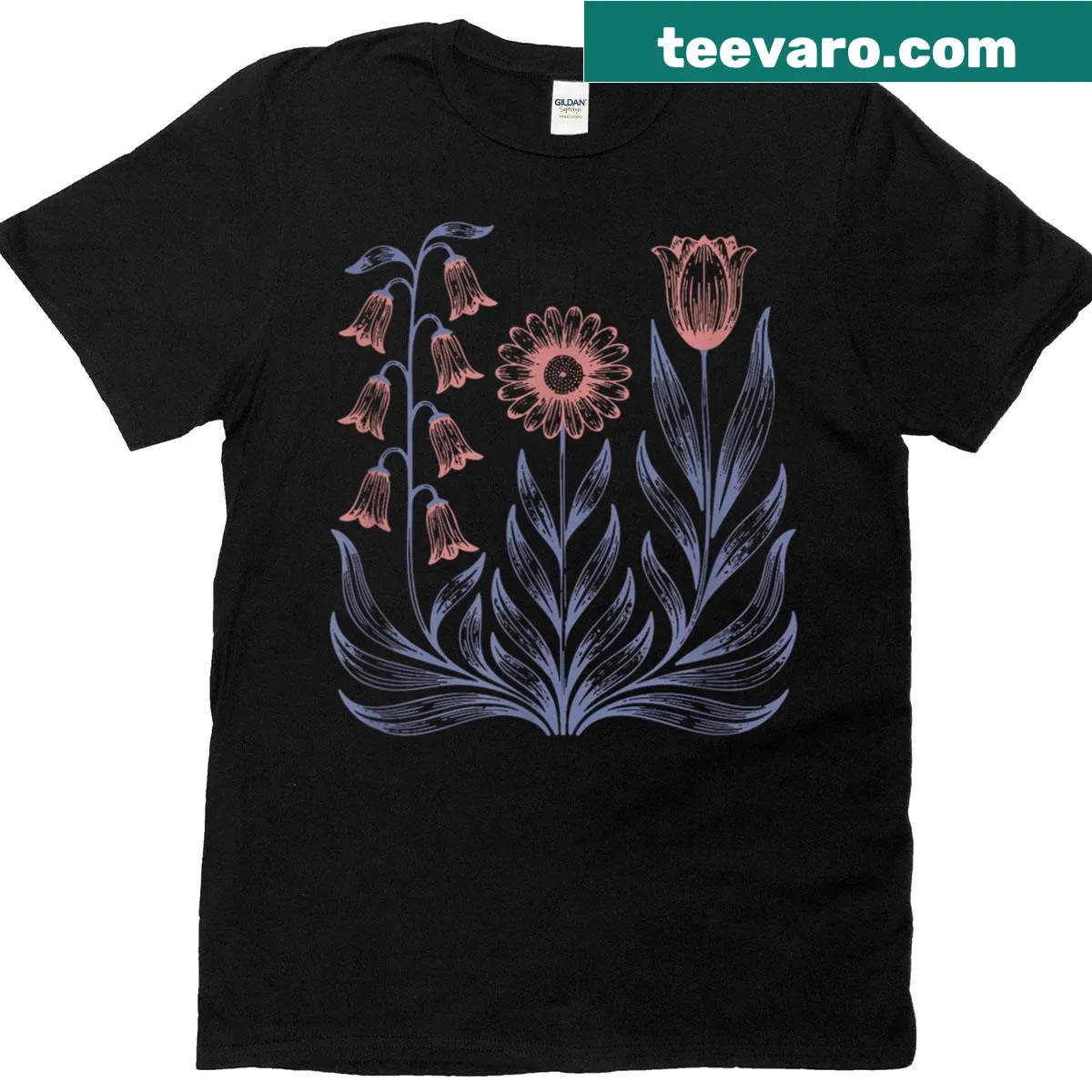 T-shirt with a boho flower design and political message — on a men's t-shirt
