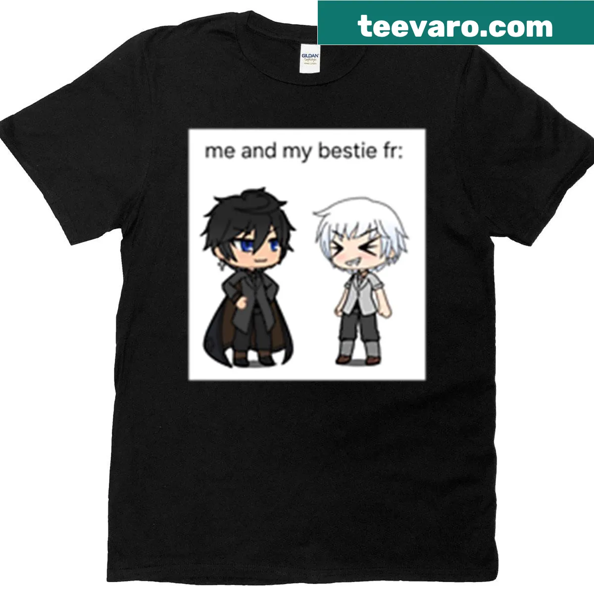 Fun t-shirt featuring TID characters for friendship — on a men's t-shirt