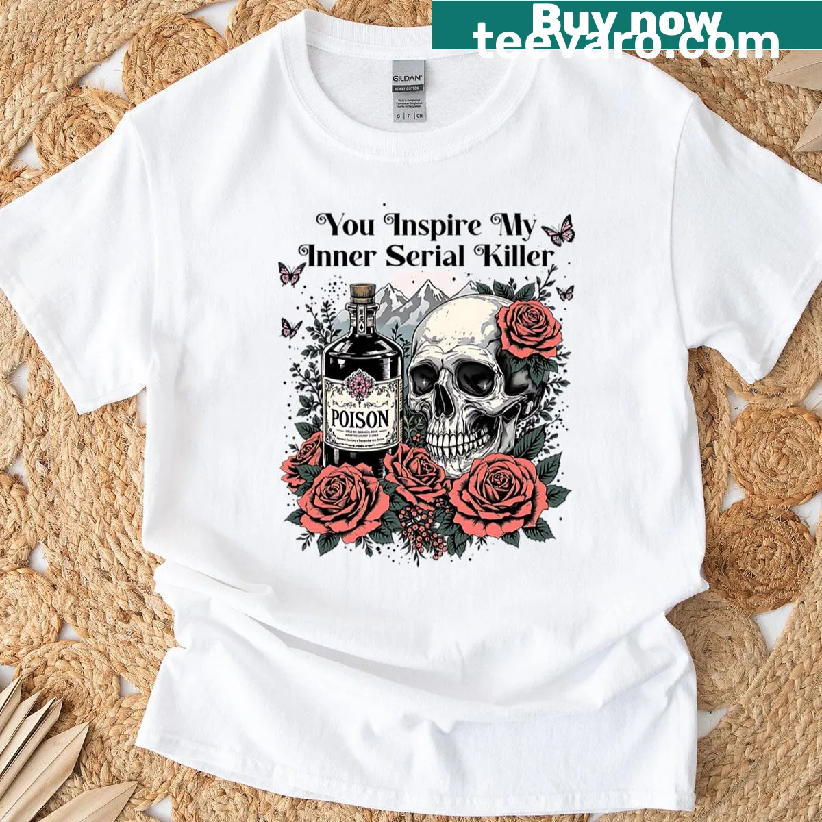Edgy humor T-shirt with the phrase 'You Inspire My Inner Serial Killer' — on a men's t-shirt